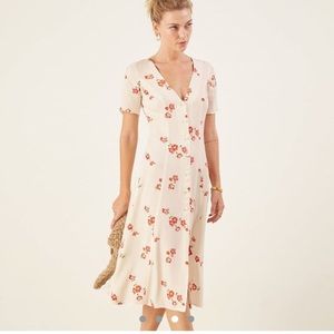 COPY - REFORMATION: locklin, midi, red flowers, floral, 6